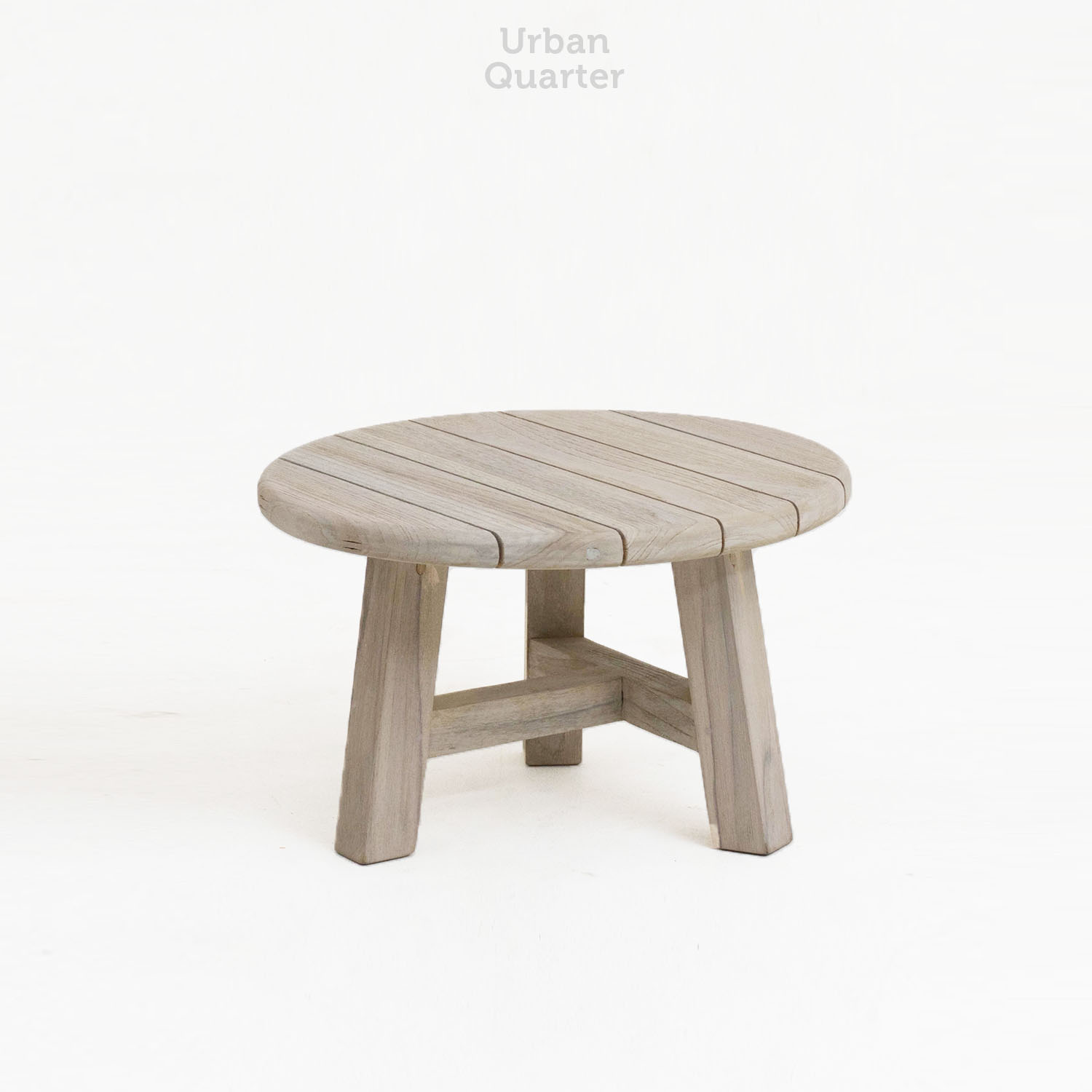 22.17979 ROUND COFFEE TABLE WITH TEAK WOOD -Overall.Dia.49x30.5cm (1)