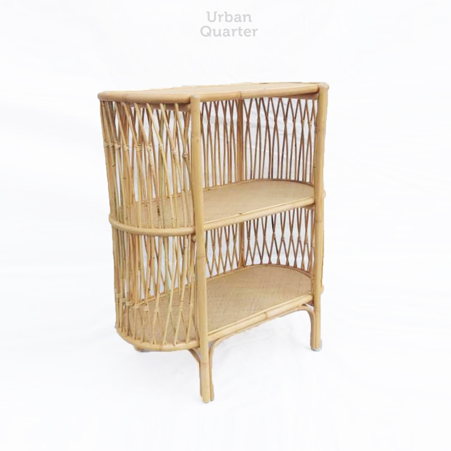 32.18578 RACK TYPE 3 WITH RATTAN FRAME WITH PLYWOOD RATTAN WEBBING -Overall.41.5x78.5x91cm