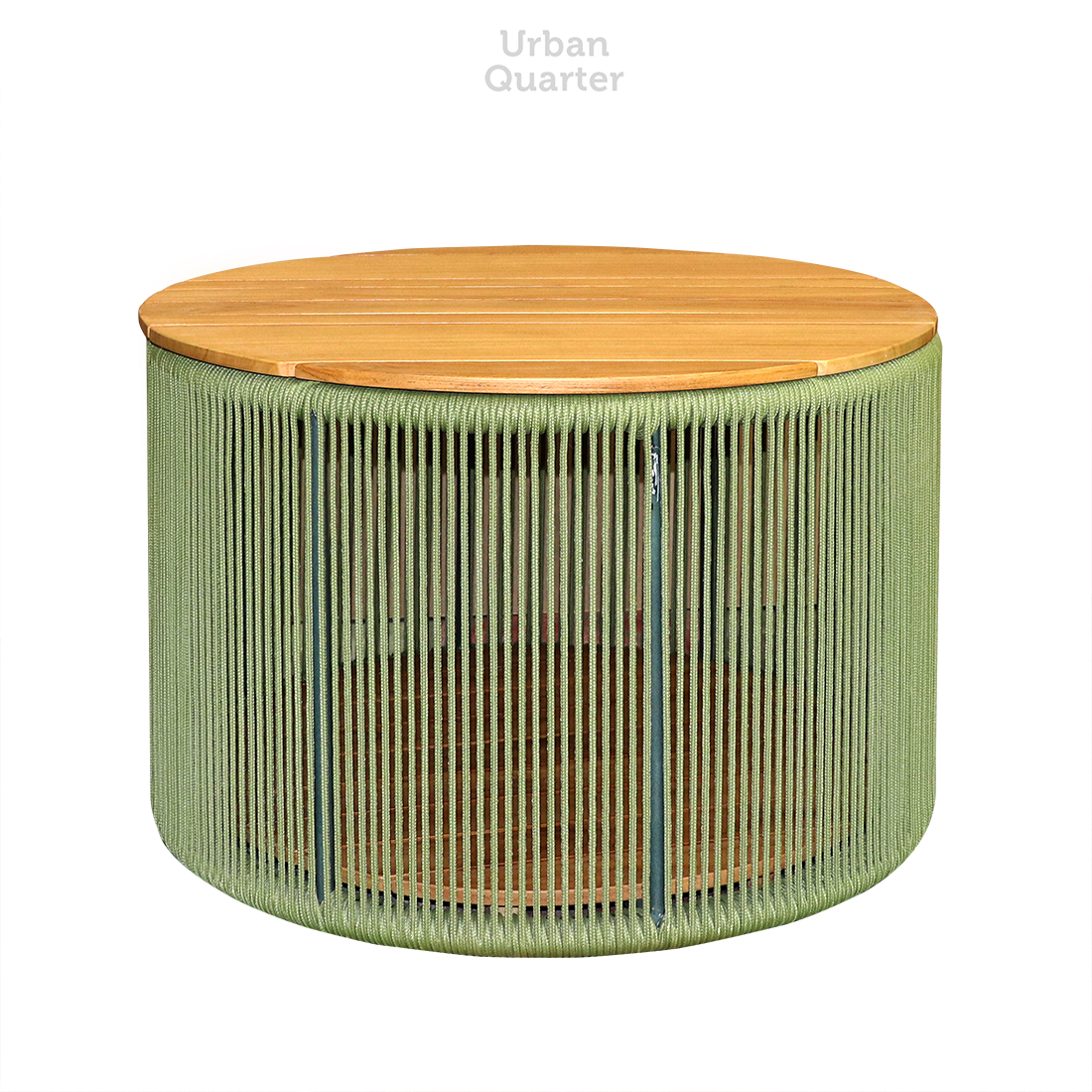 22.19430 COFFEE TABLE WITH TEAK + ROPE 5mm MKR 56-Overall.Dia.65x45cm_E