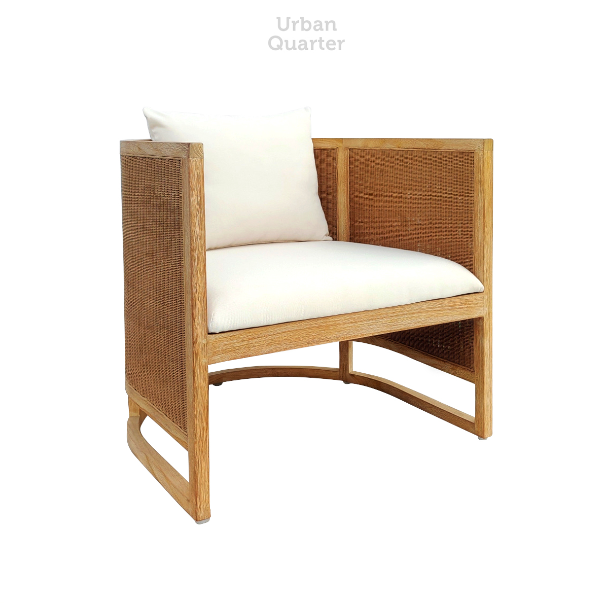 61.19282 LOUNGECHAIR WITH TEAK WOOD + Llyod loom-Overall.75x71x76cm_E.Seat.68x67x38-45cm