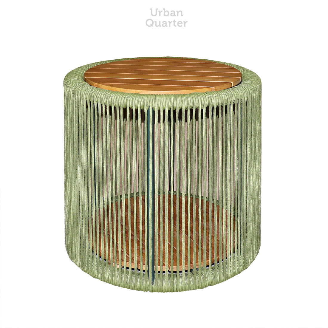 81.19431 STOOL WITH TEAK + ROPE 5mm MKR 56-Overall_E.Dia.45x50cm