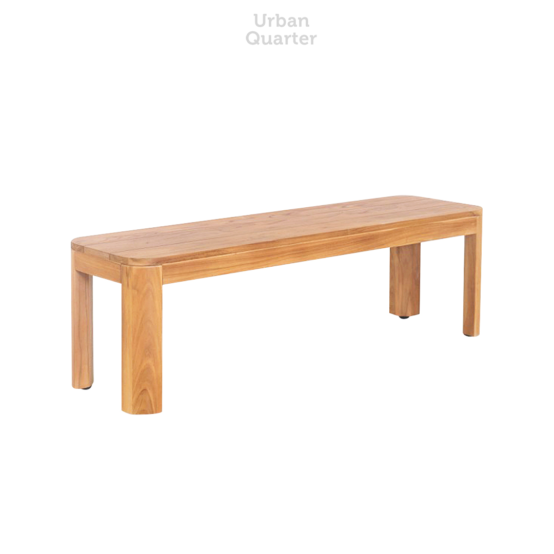82.19246 BENCH TEAK WOOD In Natural PU Finished-Overall.140x39,5x45cm_e